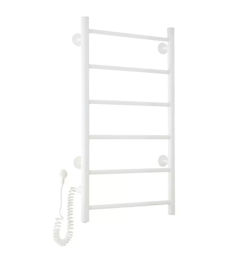 Полотенцесушитель электрический Domoterm Аврора DMT 109-6 40x80 EK L левый, белый матовый от магазина Vanna-Vanna.ru!
