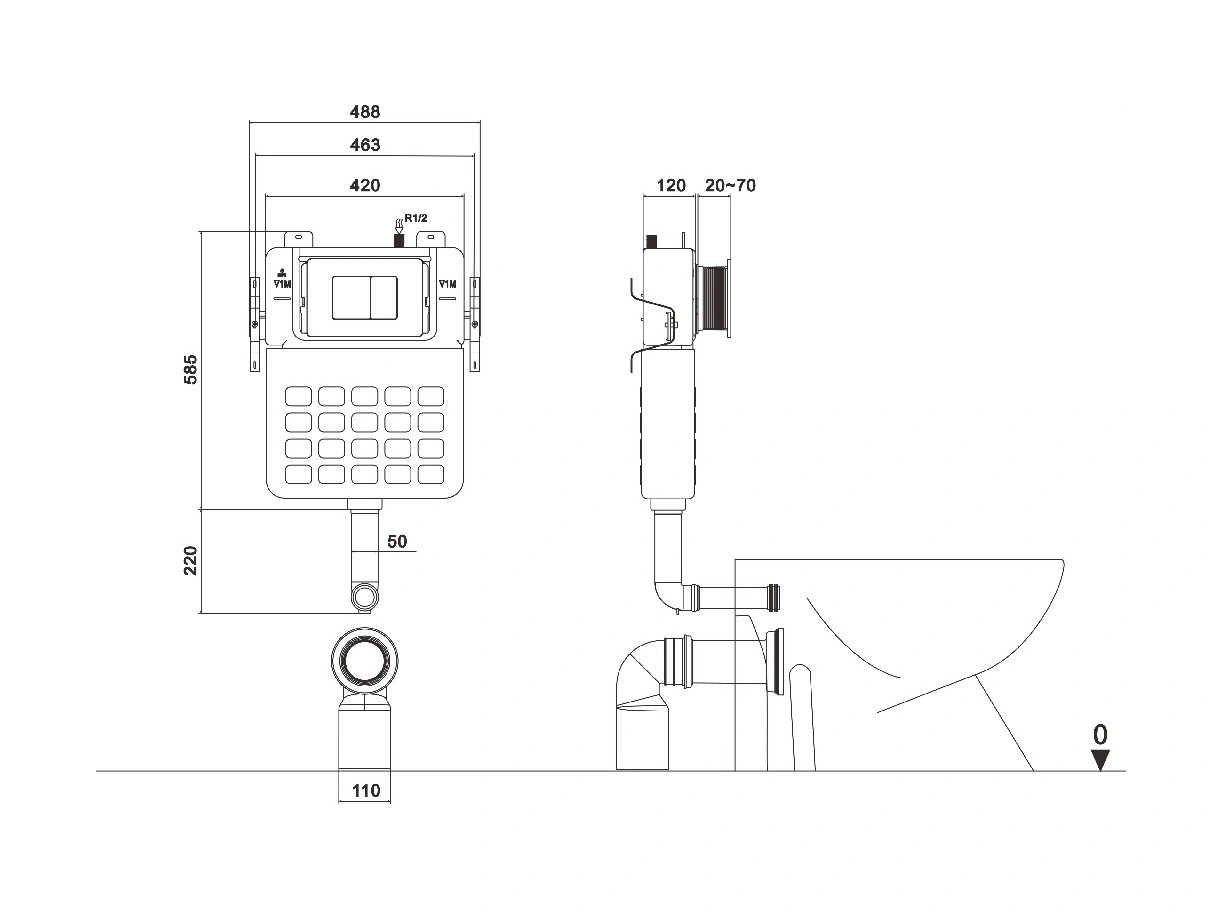 Смывной бачок Ceruttispa CR333 для приставных унитазов Ceruttispa от магазина Vanna-Vanna.ru!