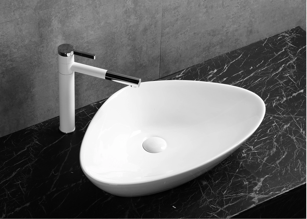 Раковина Ceruttispa CR7025M накладная, белая, асимметричная 590х390х135 от магазина Vanna-Vanna.ru!