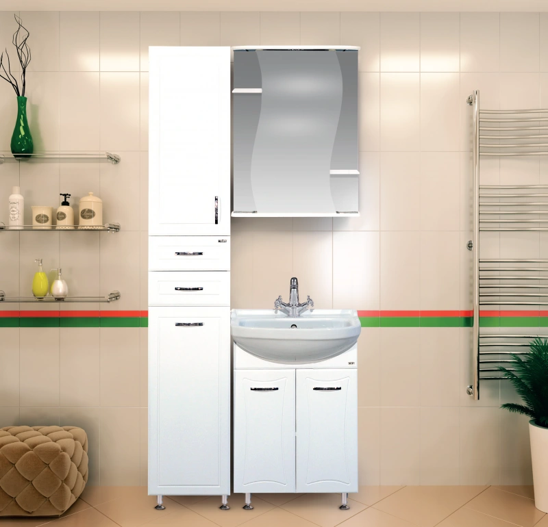 Зеркало-шкаф Misty Лиана 55 R, белый