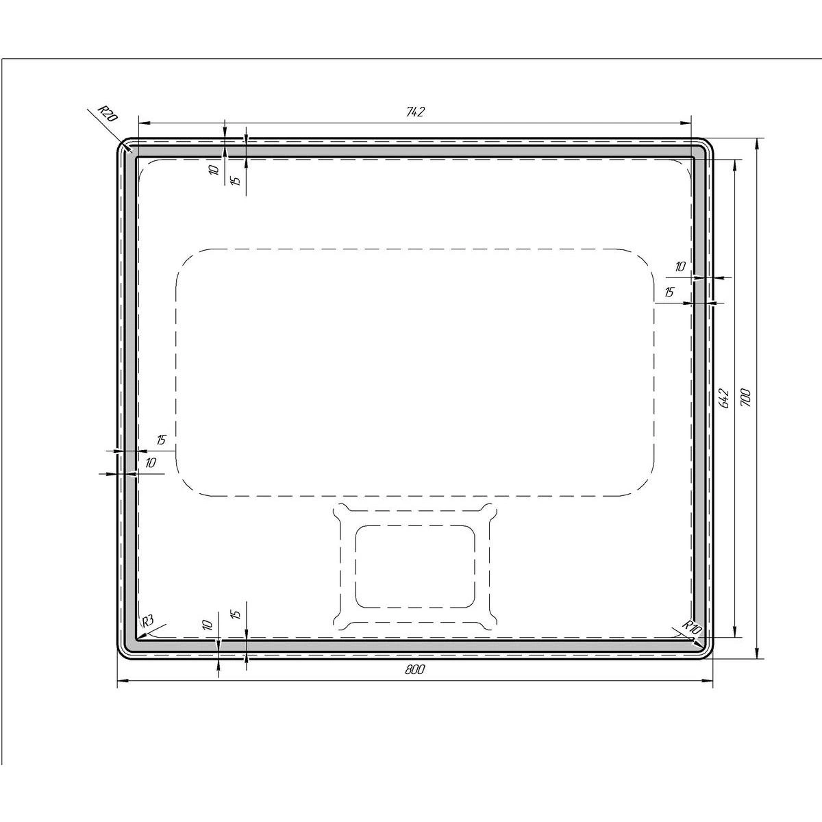 Зеркало Dreja Tiny 70x80 см, белый от магазина Vanna-Vanna.ru!