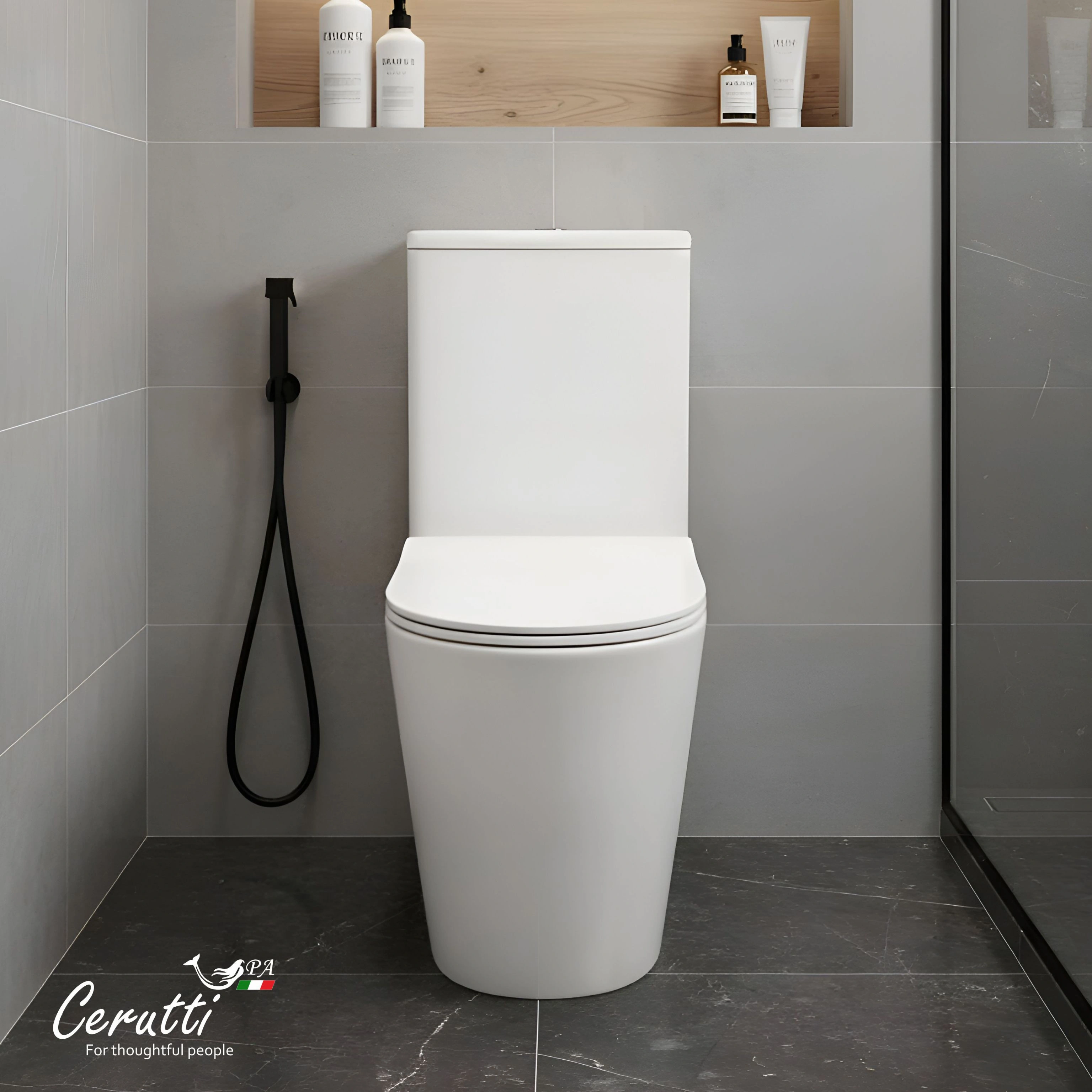 Унитаз напольный Ceruttispa PIERA (ПЬЕРА) CT10560 безободковый (630х350х795) от магазина Vanna-Vanna.ru!
