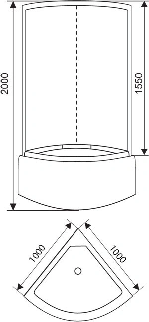 Душевой уголок ARCUS AS-302-10 100х100 от магазина Vanna-Vanna.ru!