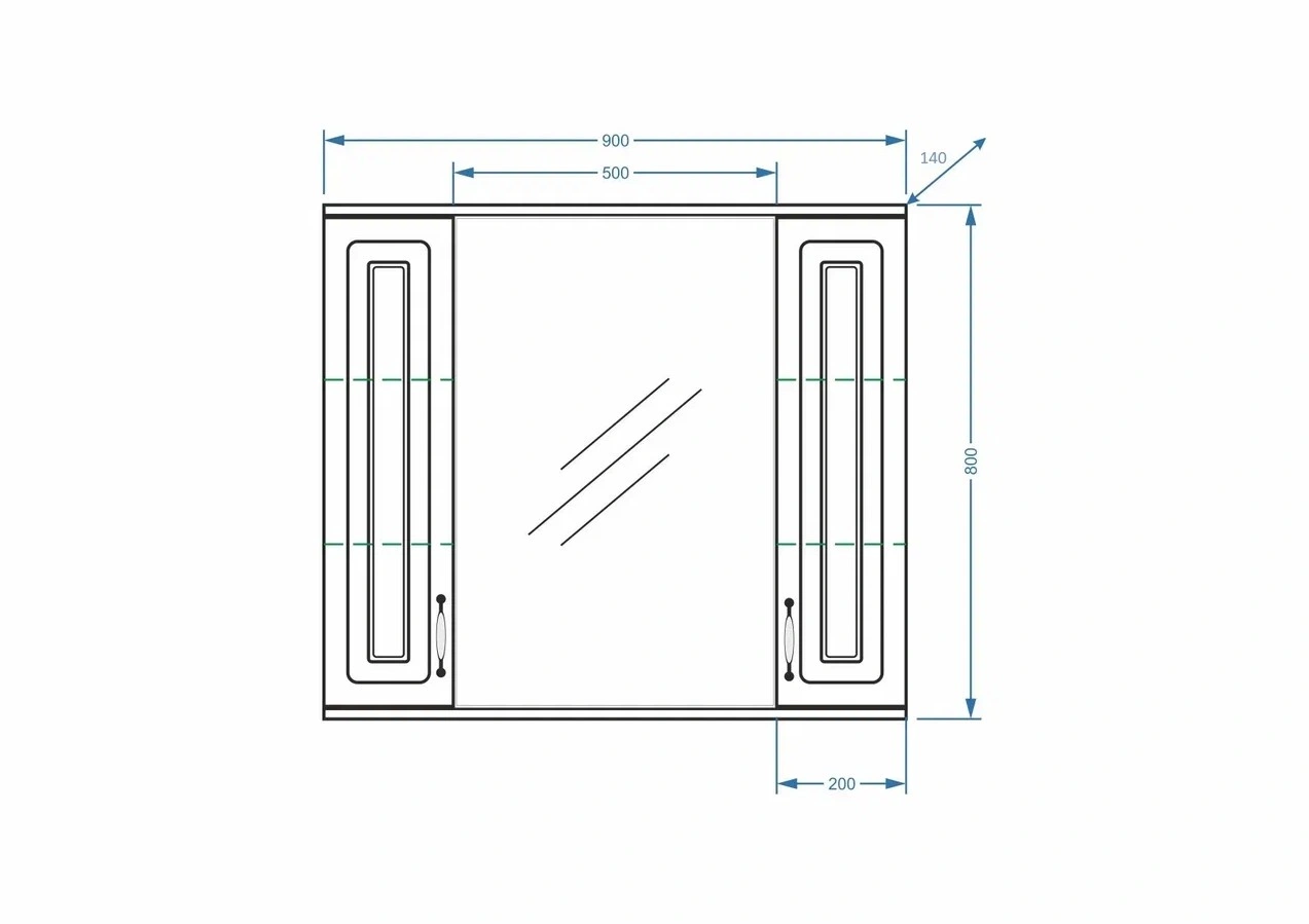 Зеркало со шкафчиком Stella Polar Кармела 90/С свет, Люкс белое серебро от магазина Vanna-Vanna.ru!