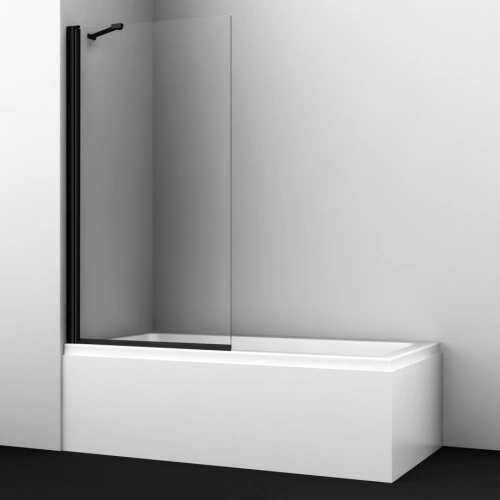 Стеклянная шторка WasserKraft Berkel 48P01-80BLACK Fixed профиль черный от магазина Vanna-Vanna.ru!