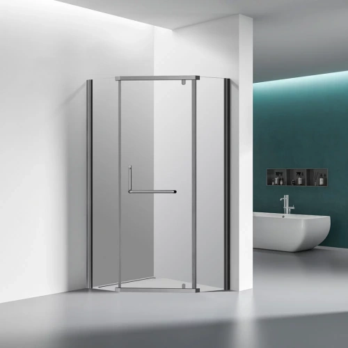 Душевой угол Veconi Rovigo RV-36GR, 900x900x1950, брашированный графит, стекло прозрачное от магазина Vanna-Vanna.ru!