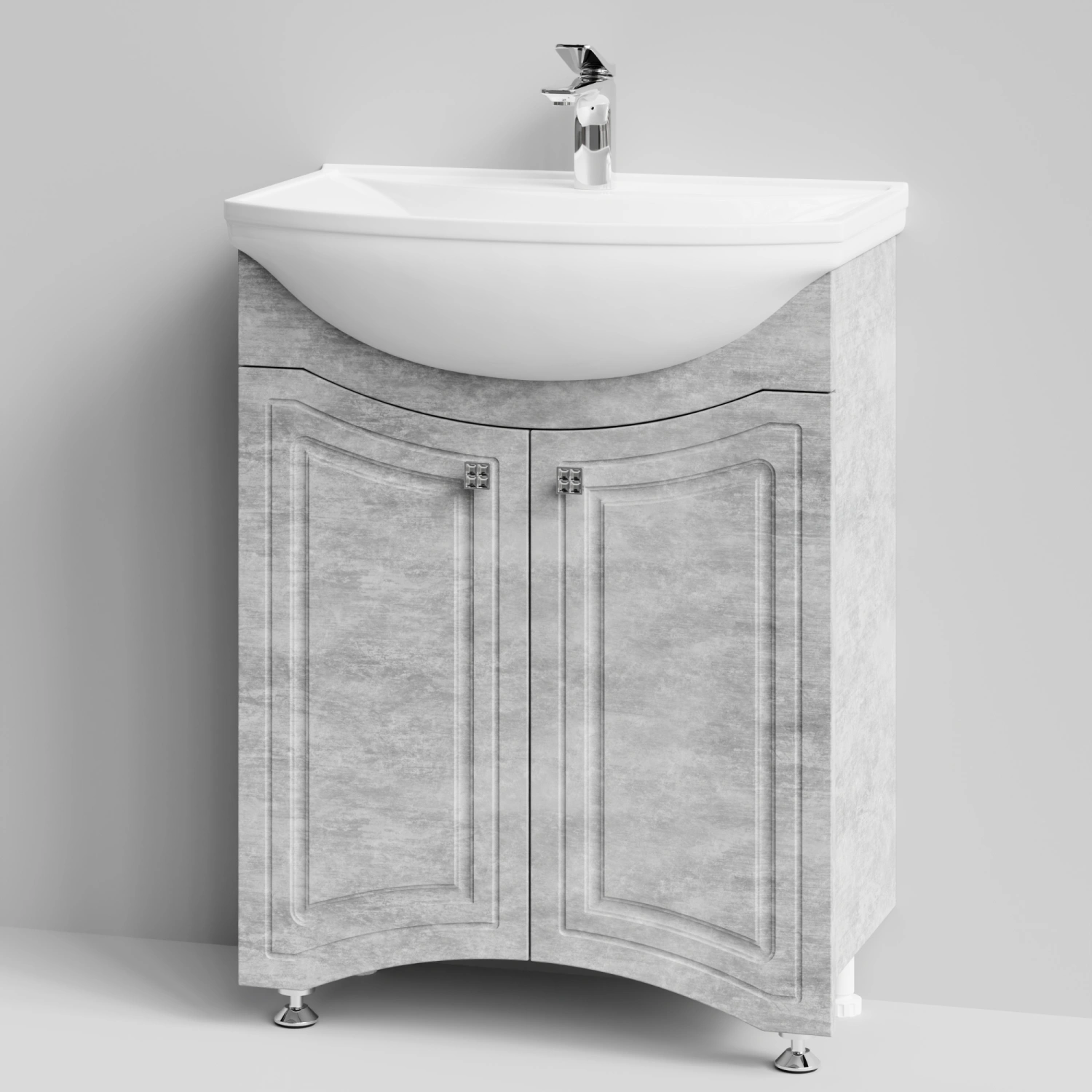 Тумба с раковиной Адам 65 напольная, Горный камень