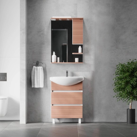 Зеркало со шкафчиком Onika Элита 60.01 R свет, штрокс