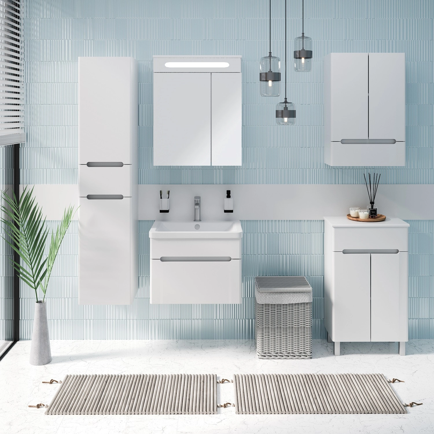 Зеркало-шкаф Runo Парма 60 белый