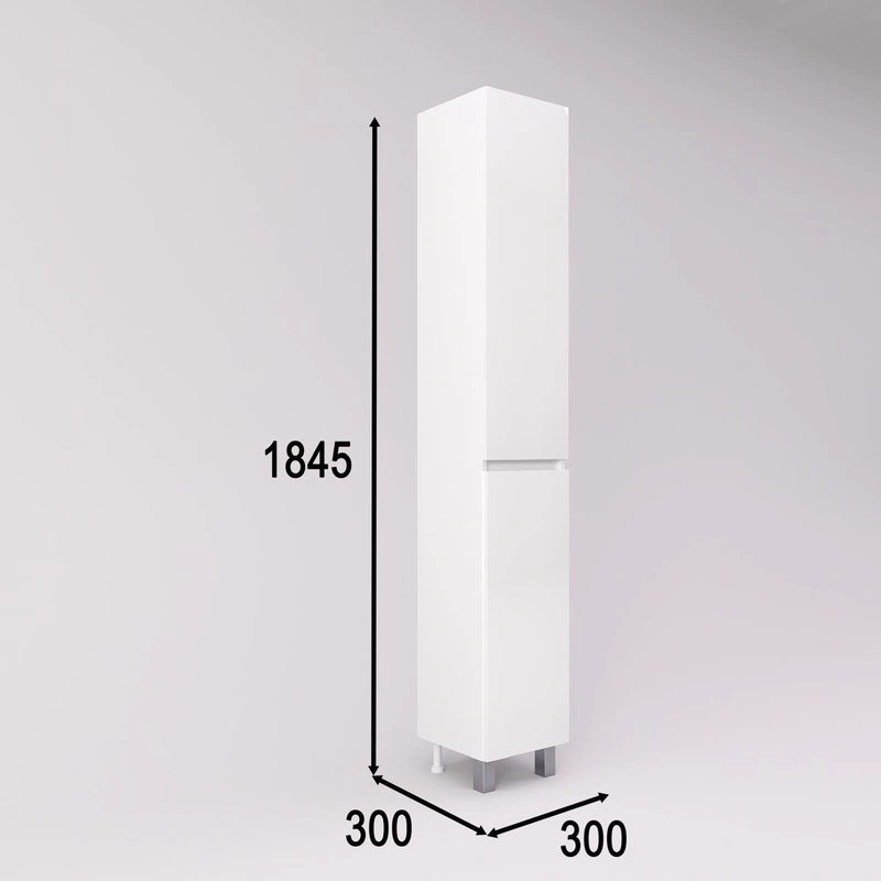 Пенал Style Line Даллас 30 L/R, Пленка, с корзиной, напольный, белый от магазина Vanna-Vanna.ru!