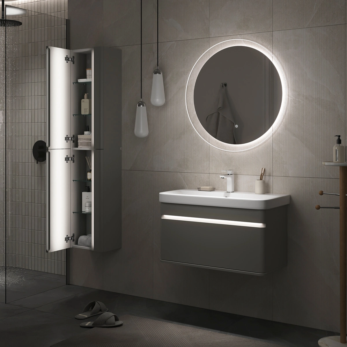 Пенал EQUIL Elegante 36 L/R подвесной амарок/белый от магазина Vanna-Vanna.ru!