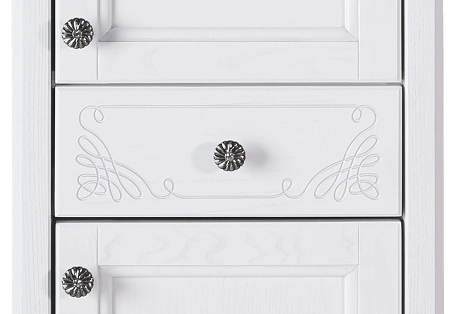 Пенал ASB Woodline Салерно 40 R напольный, белый, патина серебро от магазина Vanna-Vanna.ru!