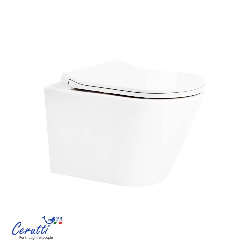 Унитаз подвесной Ceruttispa IRENEO Aria Tornado CT12148 безободковый (490х340х360) от магазина Vanna-Vanna.ru!