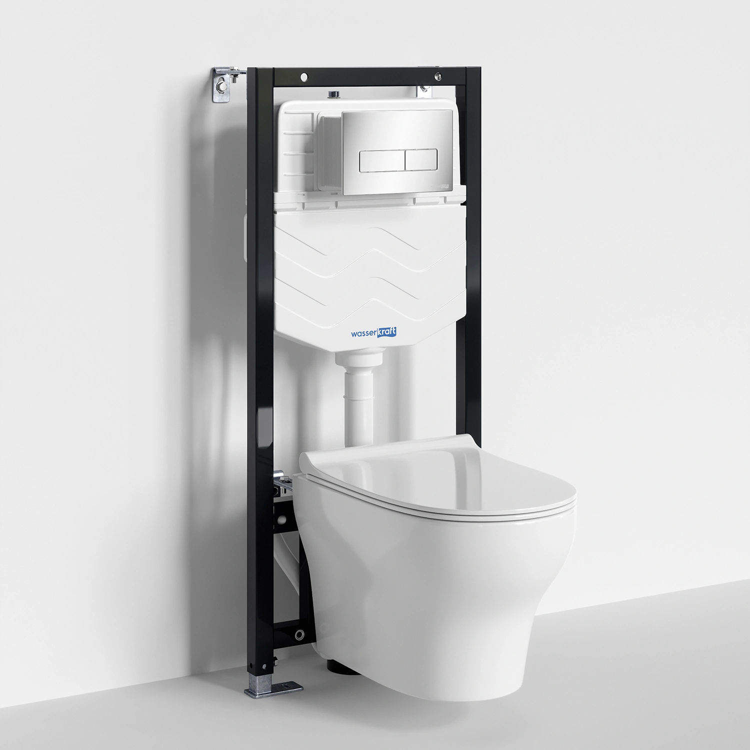 Унитаз подвесной WasserKRAFT 10TLT.010.ME.CH03.H001 с инсталляцией и кнопкой, белый от магазина Vanna-Vanna.ru!