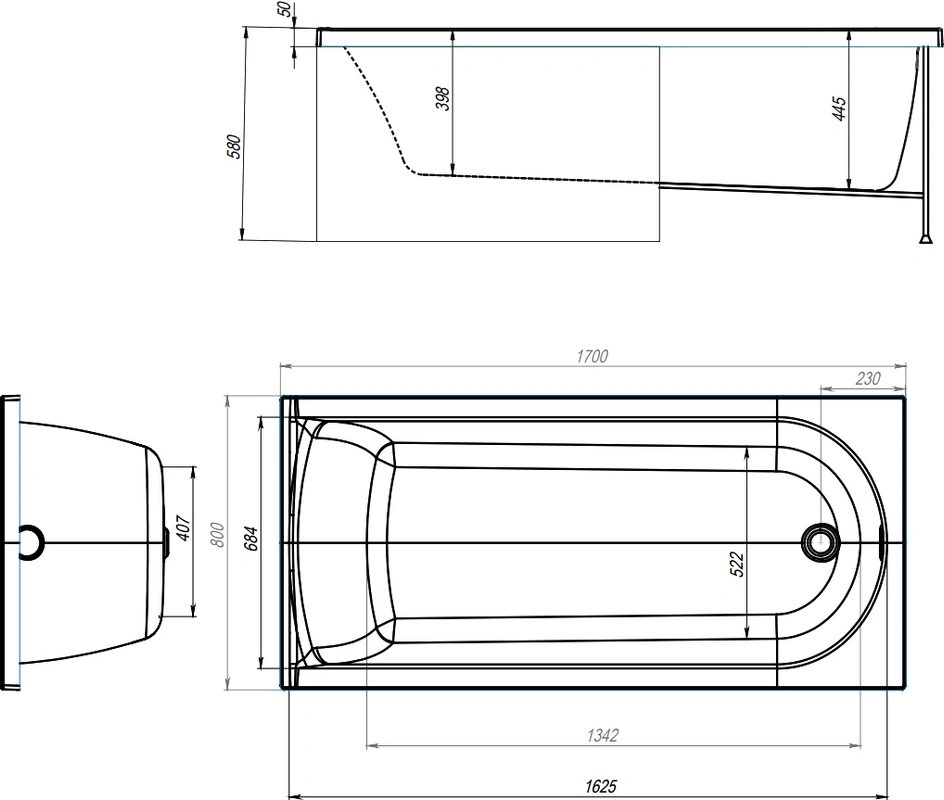 Ванна акриловая Alex Baitler Michigan 170x80 от магазина Vanna-Vanna.ru!