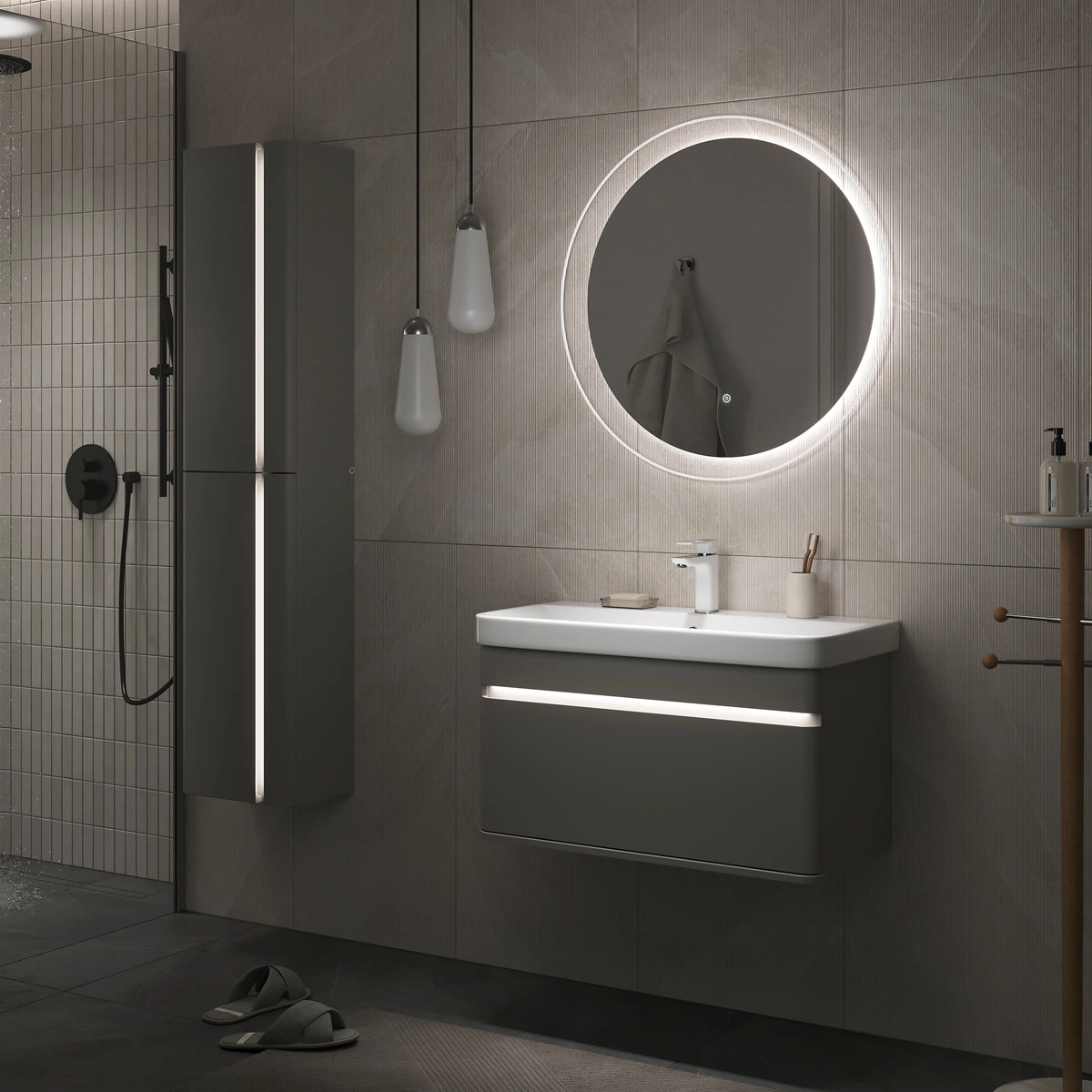 Пенал EQUIL Elegante 36 L/R подвесной амарок/белый от магазина Vanna-Vanna.ru!