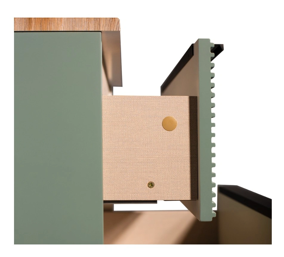 Тумба подвесная Runo Орлеан 70 с раковиной TRE 48, зелёный/дуб