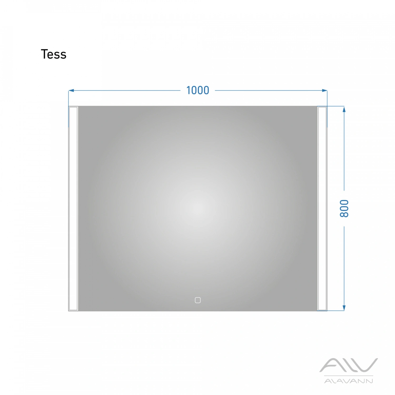 Зеркало Alavann Tess 100 Led подсветкой, сенсор от магазина Vanna-Vanna.ru!