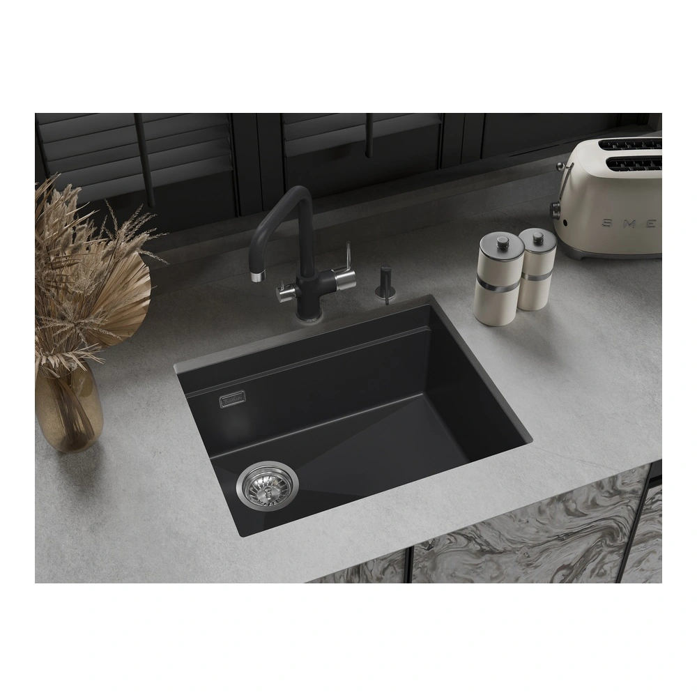Кухонная мойка Rivelato LINO LN-554-L, антрацит от магазина Vanna-Vanna.ru!