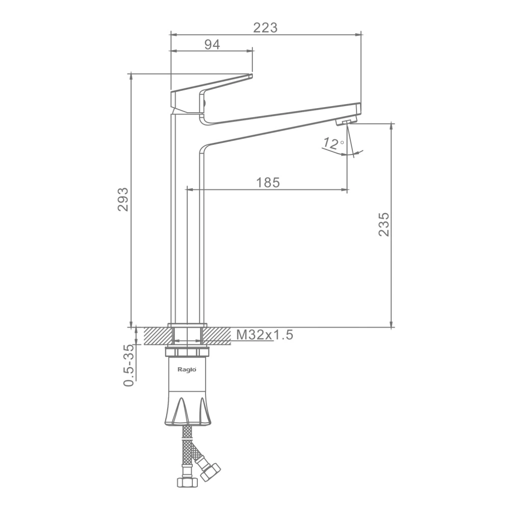 Смеситель для раковины Raglo R30.15, хром от магазина Vanna-Vanna.ru!