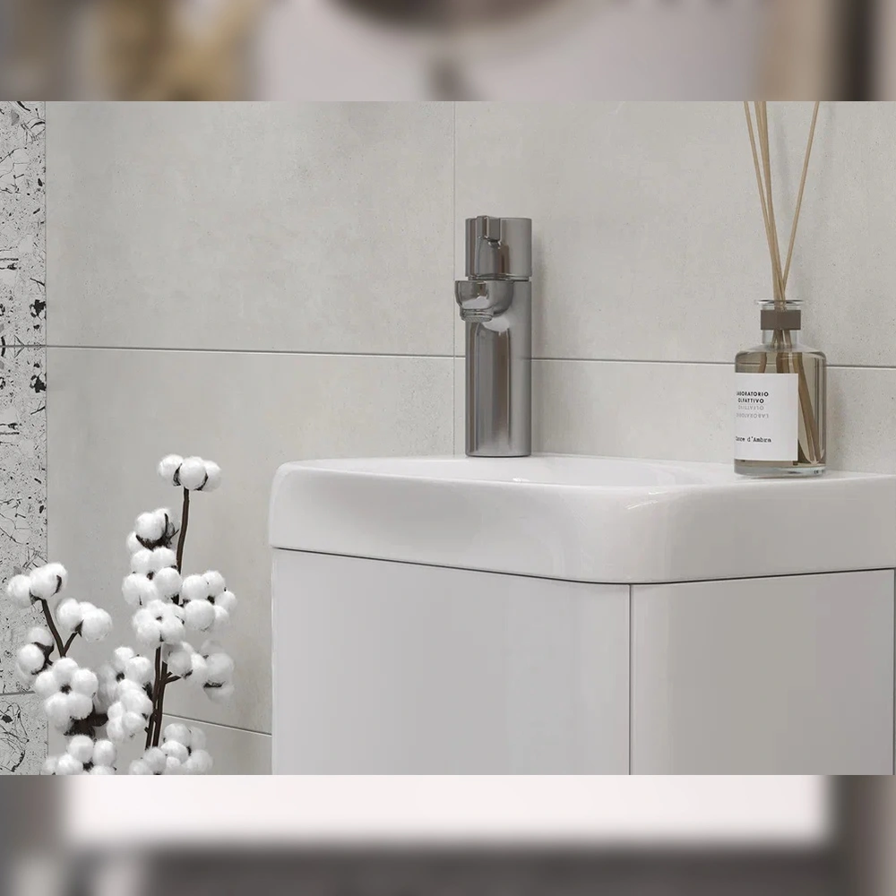 Тумба с раковиной подвесная Velvex Bio tp.BIO.BIO.MAXI.40.1D белый глянец, 40 см от магазина Vanna-Vanna.ru!