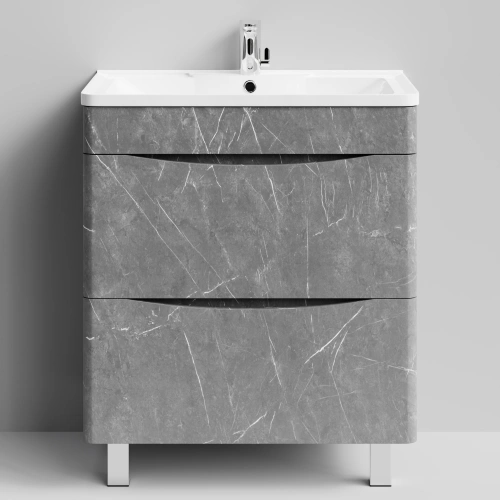 Тумба с раковиной Vod-ok Адель 70 напольная, Мрамор Серый софт тач от магазина Vanna-Vanna.ru!