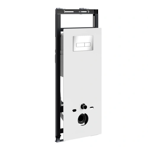 Инсталляция WasserKraft Salm 27TLT.010.ME.WH.CH03 для подвесного унитаза, с кнопкой от магазина Vanna-Vanna.ru!