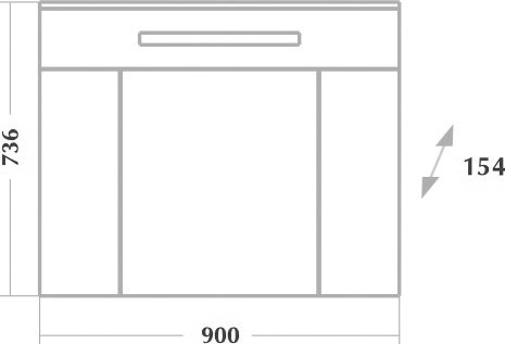 Зеркало-шкаф Onika Сигма 90.01 свет, белый от магазина Vanna-Vanna.ru!