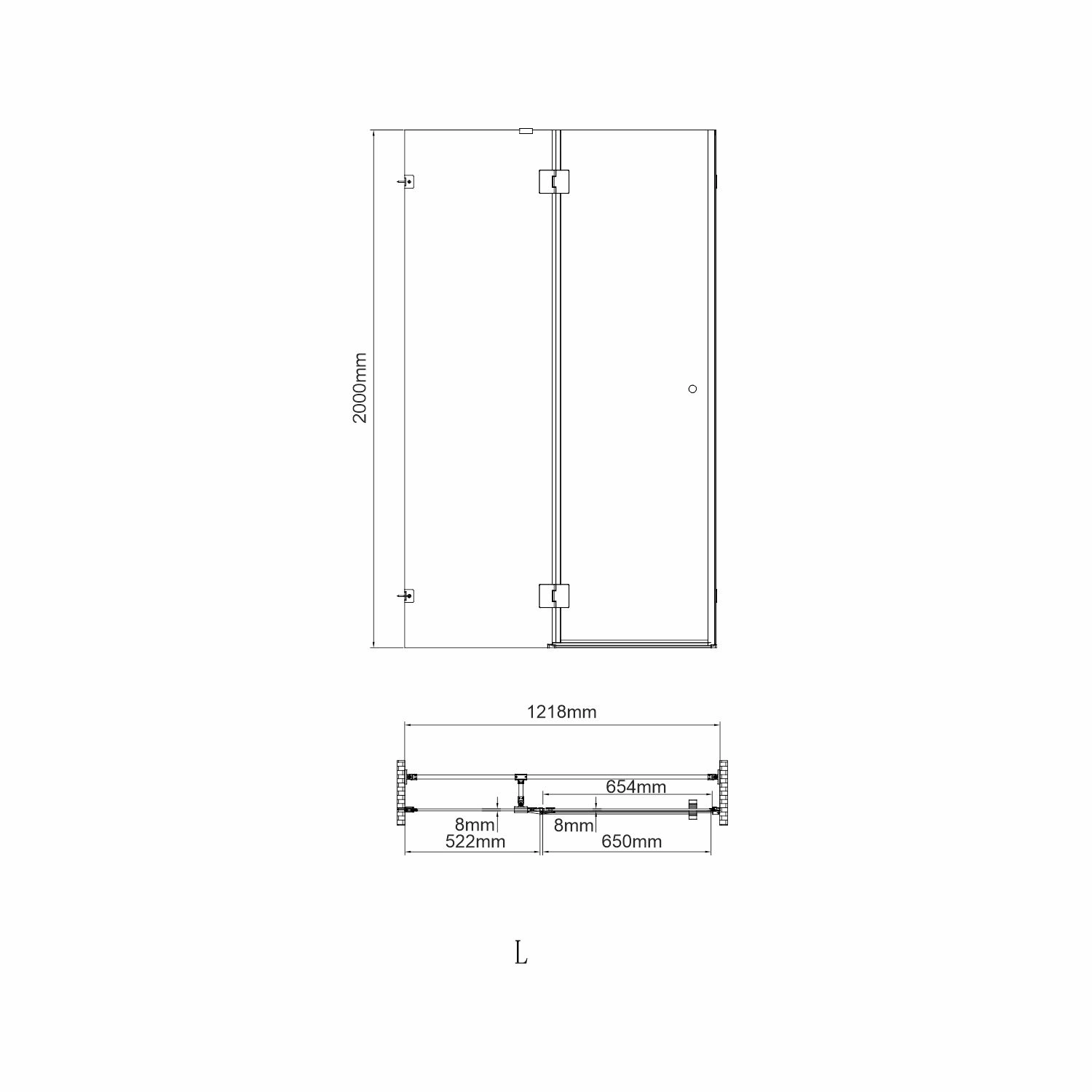 Душевой уголок WasserKRAFT Paar 88H07L-MR зеркальное стекло, левая ориентация