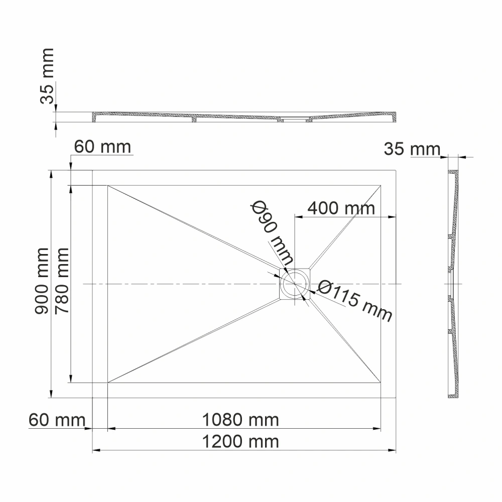 Поддон для душа WasserKraft Aller 10T07 120х90 прямоугольный, из искусственного камня, слоновая кость матовая от магазина Vanna-Vanna.ru!