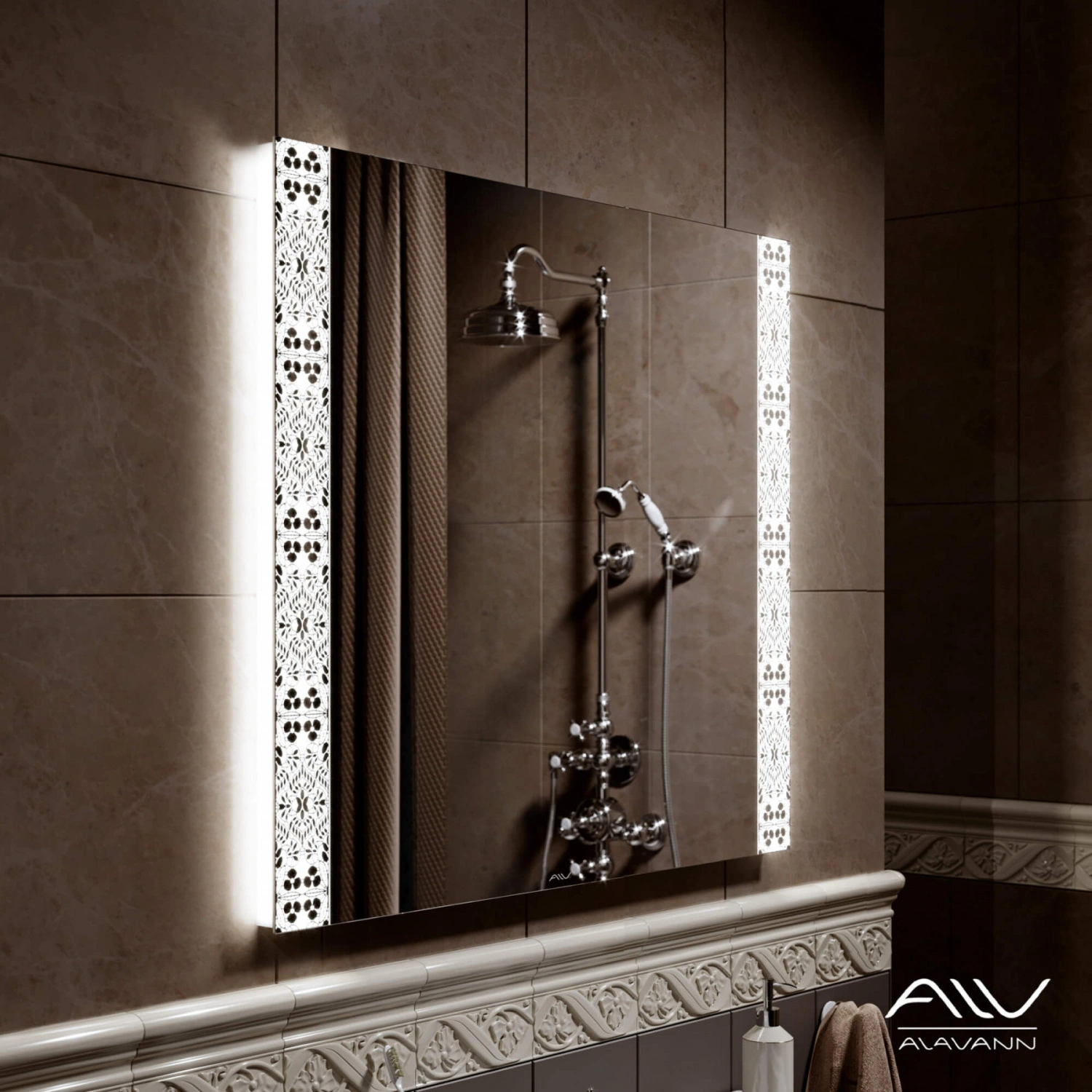 Зеркало Alavann Elizabeth 70 свет, ИК выключатель от магазина Vanna-Vanna.ru!