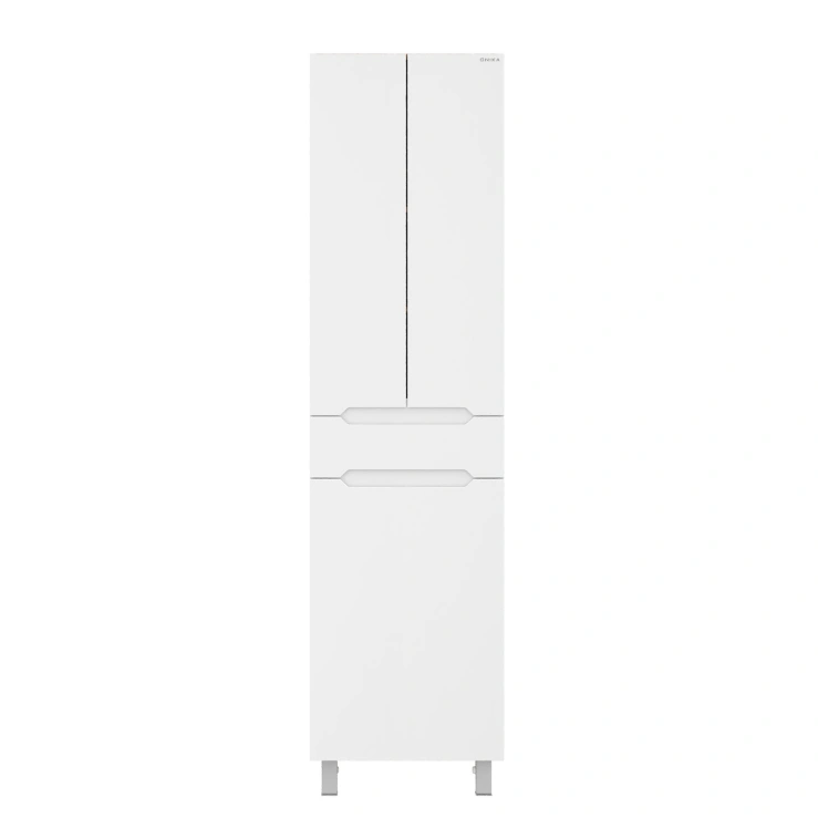 Пенал Onika Айленд 50 напольный, белый, с бельевой корзиной от магазина Vanna-Vanna.ru!