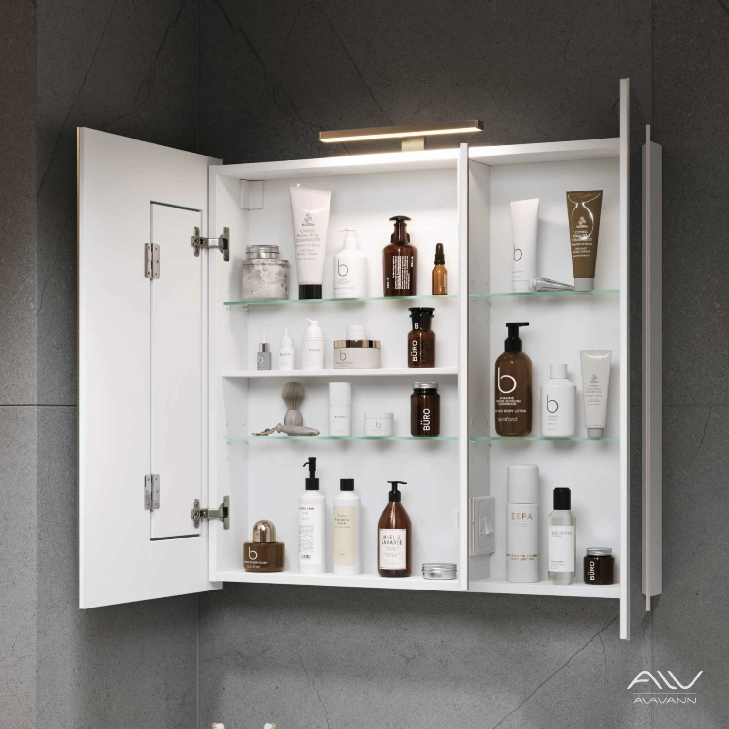 Зеркало-шкаф Alavann Cosmetic 90 с приближением, трюмо от магазина Vanna-Vanna.ru!