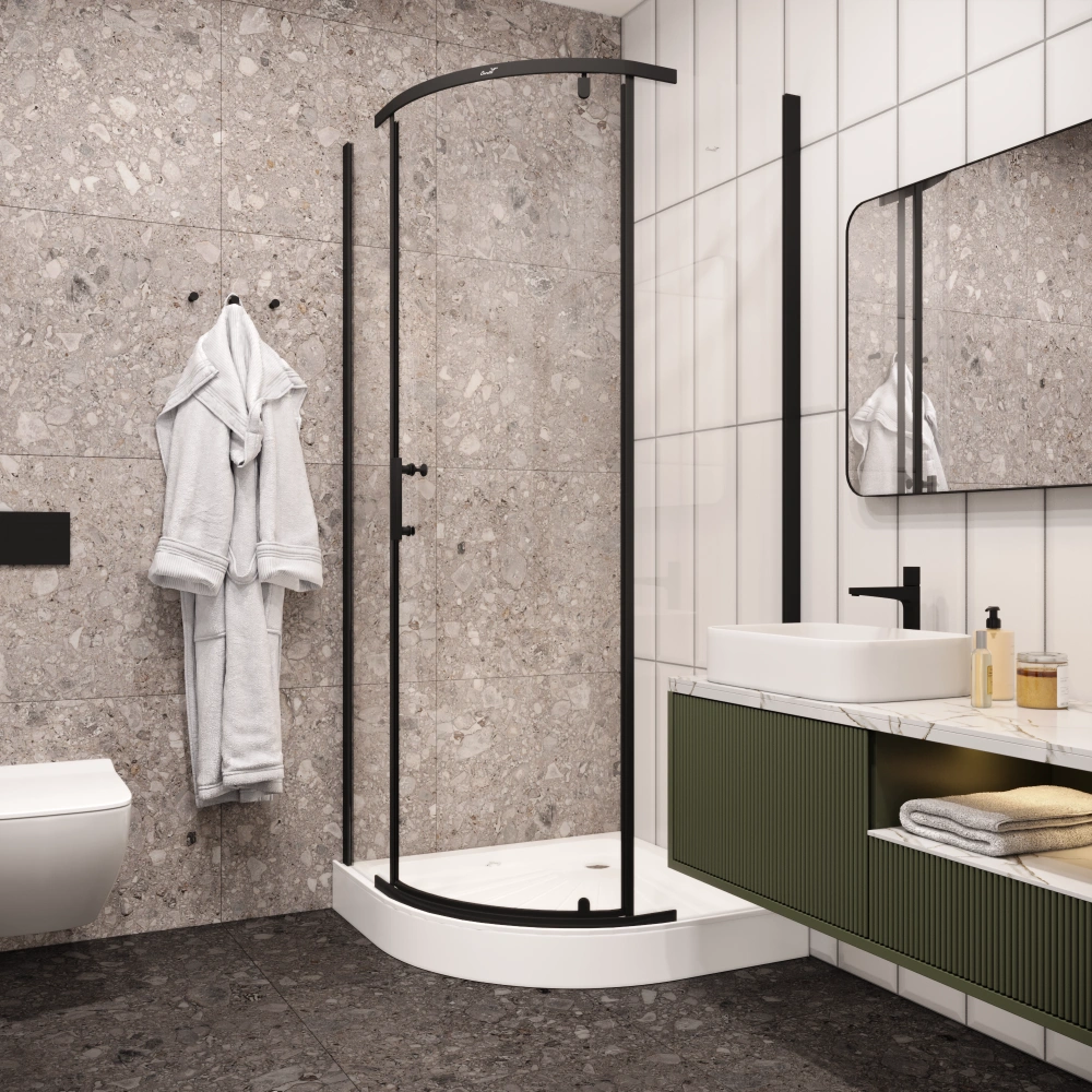 Душевой уголок Ceruttispa KORRA Z90B  без поддона (90x90x195) от магазина Vanna-Vanna.ru!