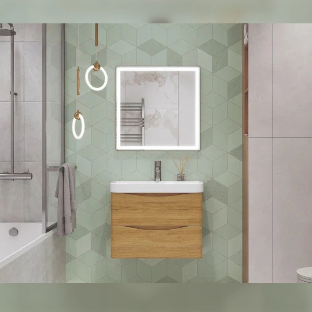 Тумба с раковиной подвесная Velvex Clay tp.CLA.9595.70.2Y дуб верона, 70 см от магазина Vanna-Vanna.ru!