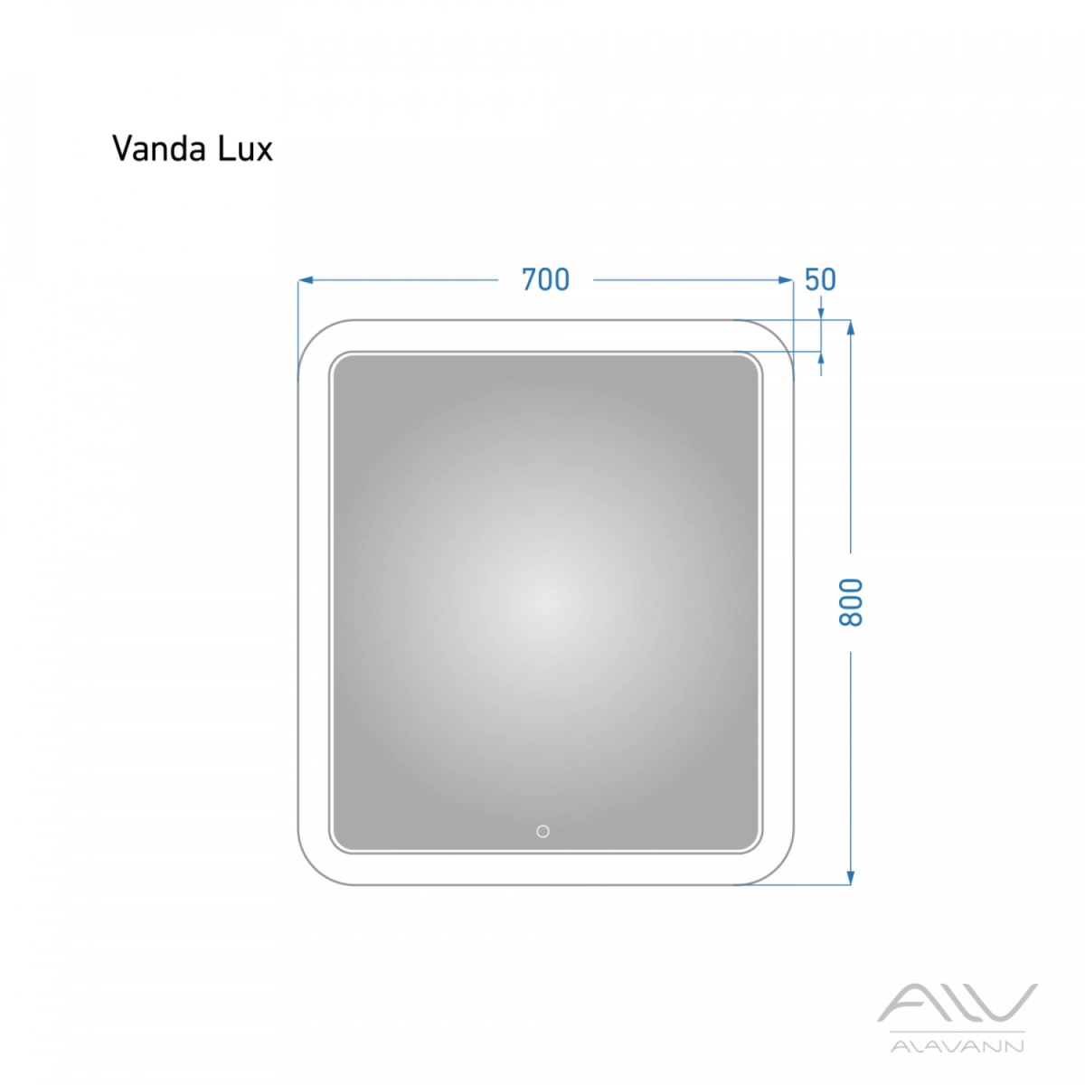Зеркало Alavann Vanda Lux 70 свет, сенсор от магазина Vanna-Vanna.ru!