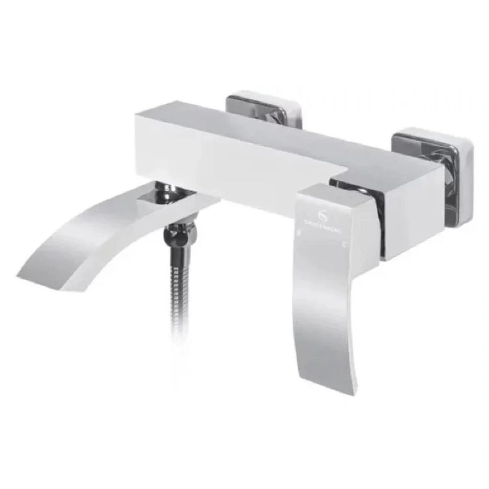 Смеситель для ванны Grocenberg GB8007WC, белый, хром от магазина Vanna-Vanna.ru!