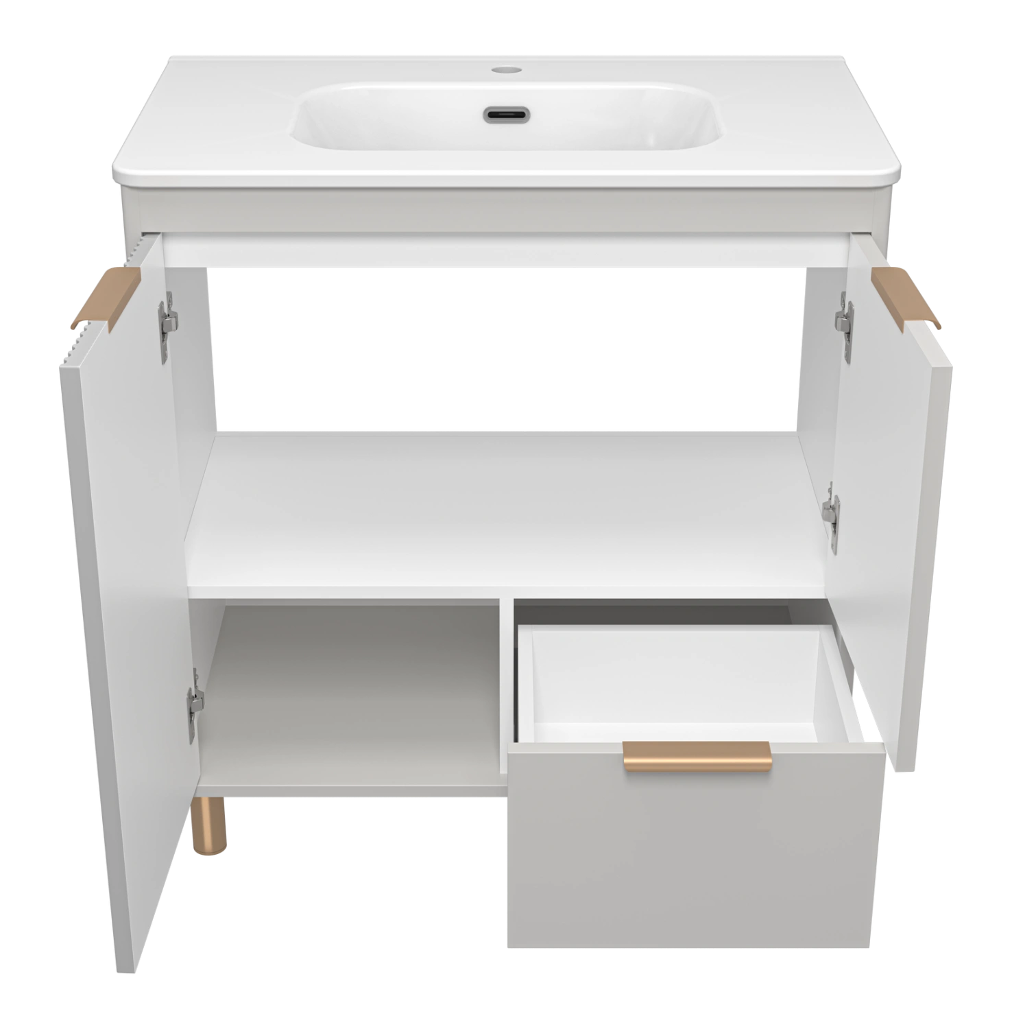 Тумба с раковиной Brevita Risacca Crema 80 напольная, серый от магазина Vanna-Vanna.ru!