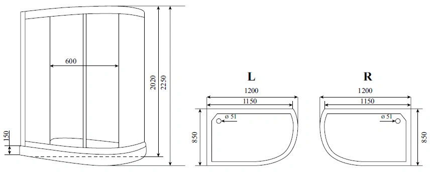 Душевая кабина Timo Standart T-1102 R 120*85*220, турецкая баня хамам от магазина Vanna-Vanna.ru!