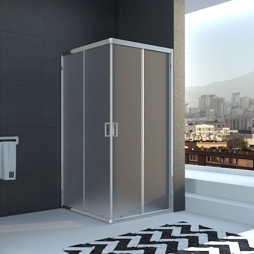Душевой уголок Veconi RV22-80K-02-19C1 80х80 квадратный, без поддона, прозрачное стекло, хром от магазина Vanna-Vanna.ru!