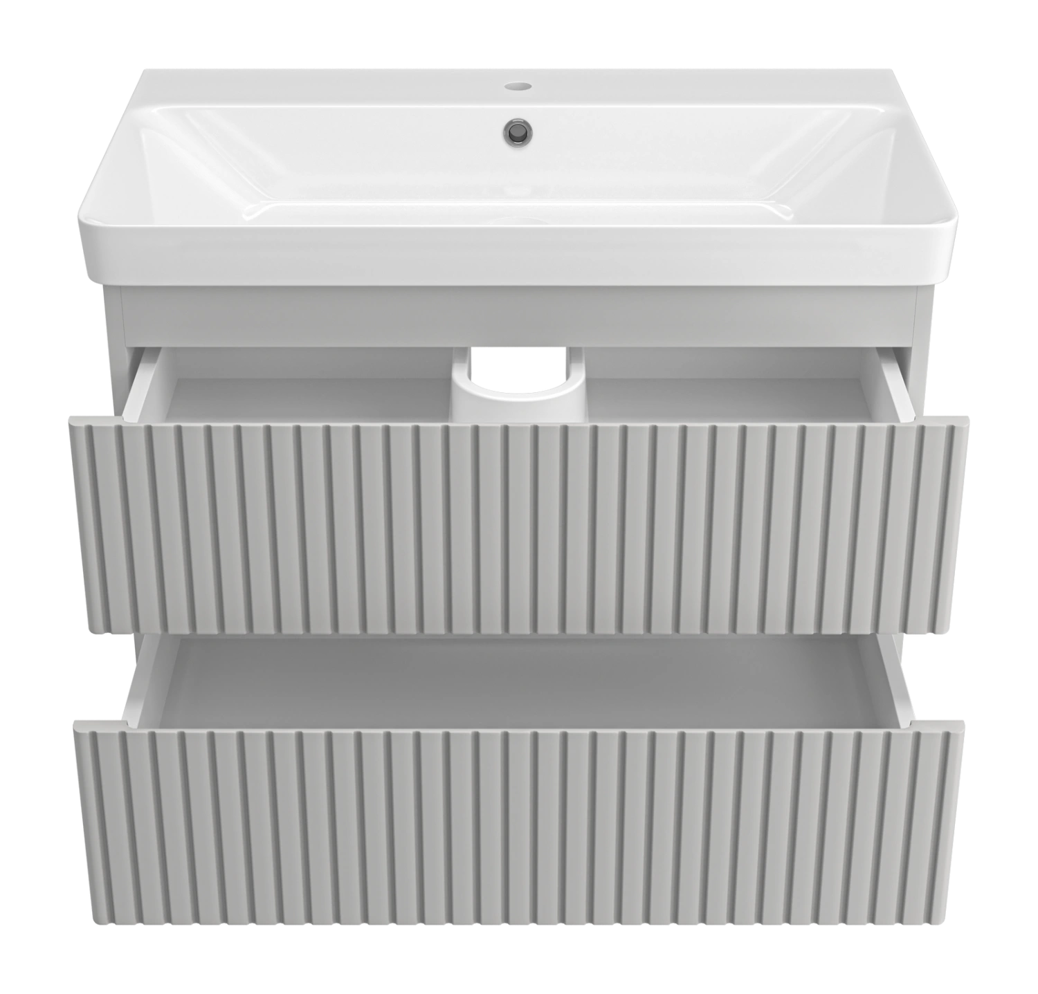 Тумба с раковиной Brevita Victory 80 подвесная, серый шелк от магазина Vanna-Vanna.ru!