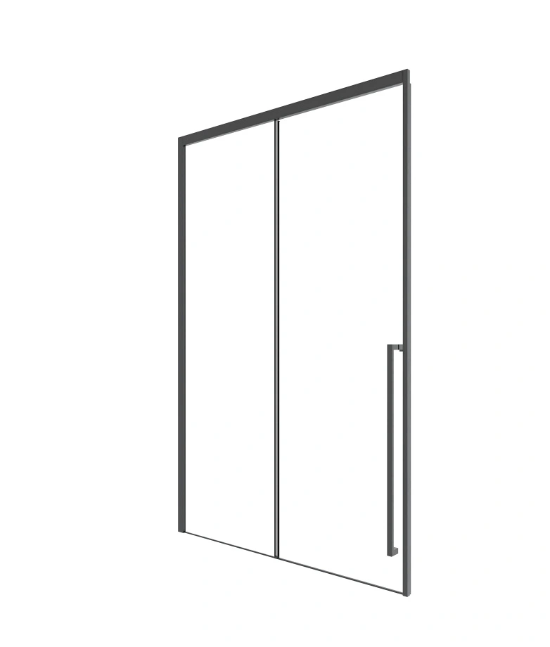 Душевая дверь Timo TDSS-150/03C-8R, 1500*2000, профиль черный, стекло прозрачное 8 мм от магазина Vanna-Vanna.ru!