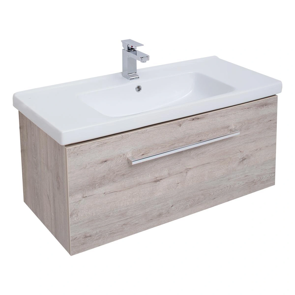 Тумба с раковиной подвесная Dreja Big Inn 80 см, дуб кантри