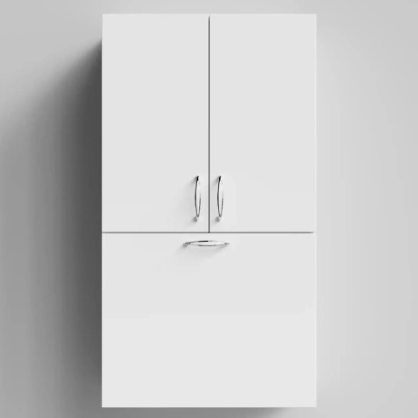 Шкаф навесной Vod-ok Колумбия 60 с корзиной для белья, белый от магазина Vanna-Vanna.ru!