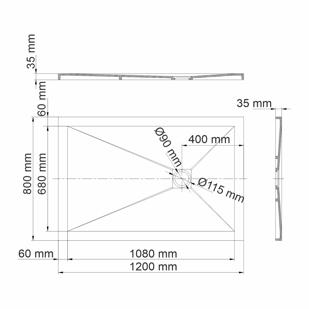 Поддон для душа WasserKraft Aller Aller 10T06 120х80 прямоугольный, из искусственного камня, слоновая кость матовая от магазина Vanna-Vanna.ru!