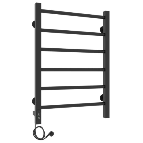Полотенцесушитель электрический Laris Феличия ЧКЧ П6 400х600 с терморегулятором, левый, черный матовый от магазина Vanna-Vanna.ru!