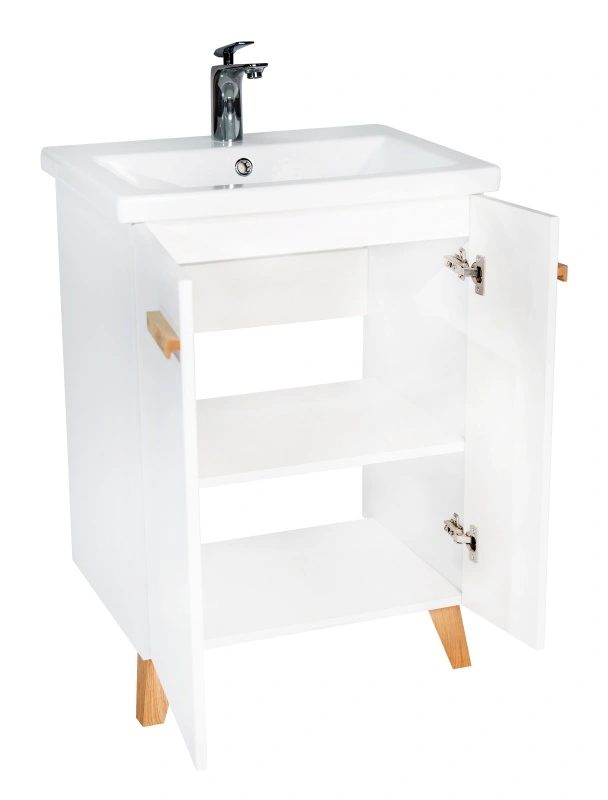 Тумба напольная Viant Мюнхен 70 с раковиной Como 70, белый от магазина Vanna-Vanna.ru!