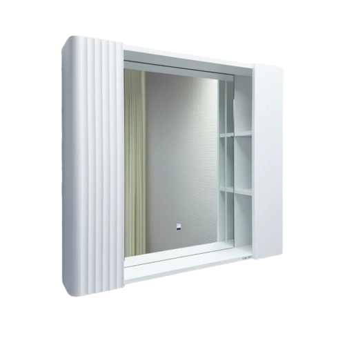 Зеркало-шкаф Comforty Ангара-90 белое, со светодиодной подсветкой и антизапотеванием от магазина Vanna-Vanna.ru!
