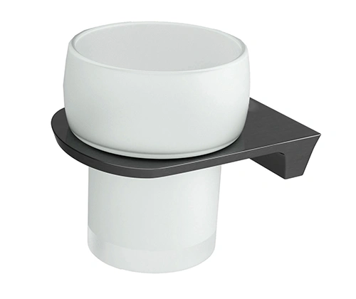 Стакан для щеток WasserKraft Wiese K-8928 оружейная сталь