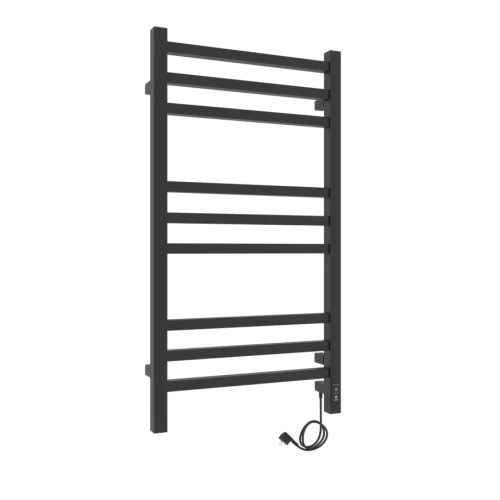 Полотенцесушитель электрический Laris Астор ЧКЧ П9 350х700 с терморегулятором, правый, черный матовый от магазина Vanna-Vanna.ru!